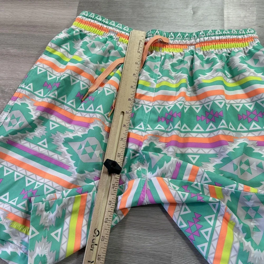 Chubbies Swim Trunks Shorts Mens Large Multicolor 7 Inseam Lined Drawstring‎
